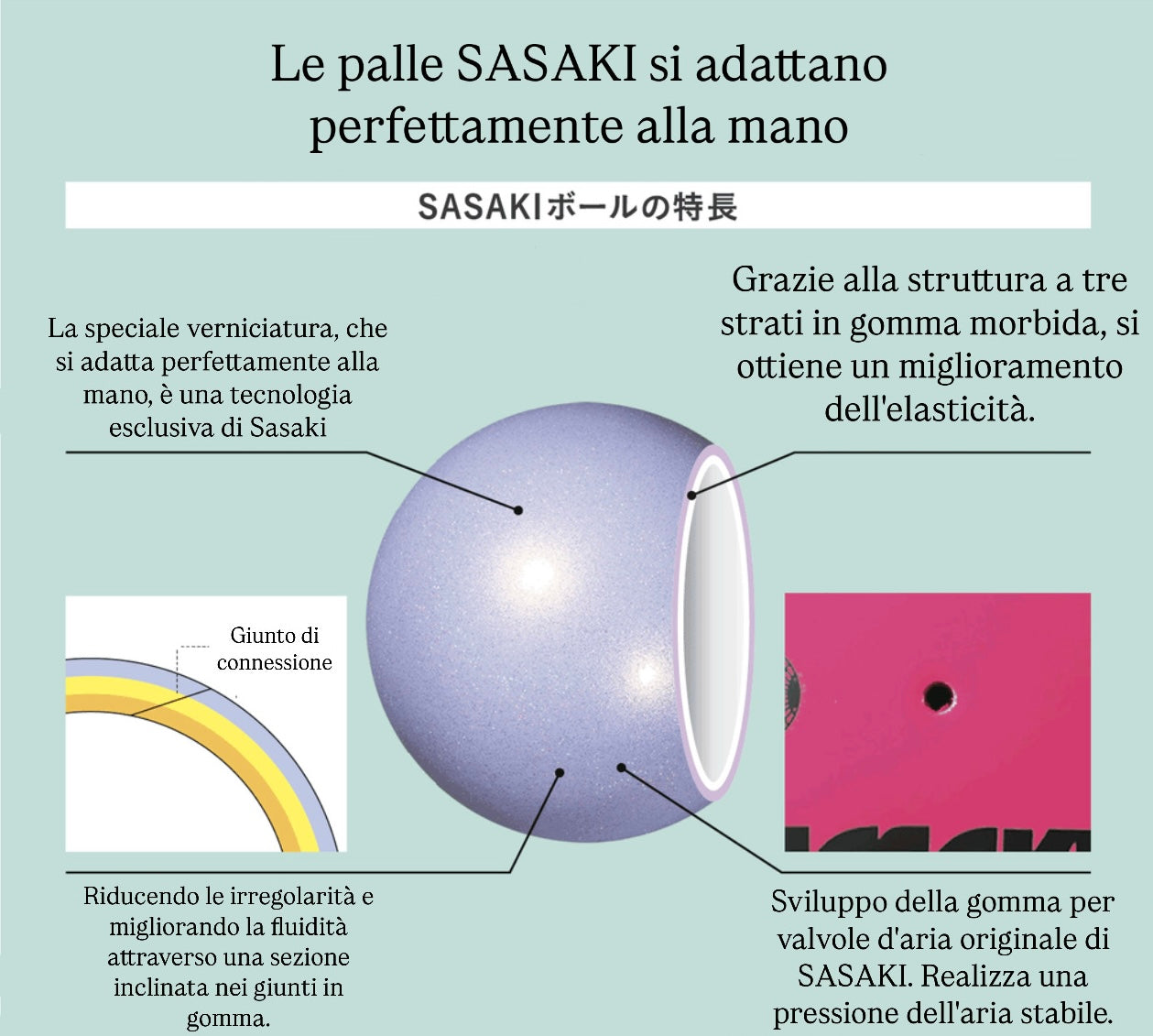 PALLA SASAKI MAGNETIC COLORE ROSA DI PARIGI M-207MG PAP - FIG
